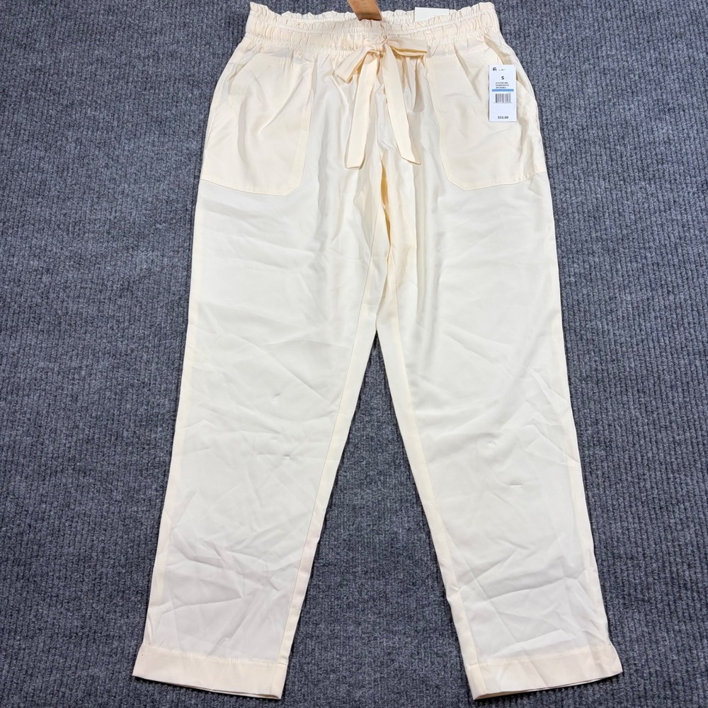 Soho Apparel Pants Women S Sandcastle Beige Elastic Waist Drawstring Pants NWT